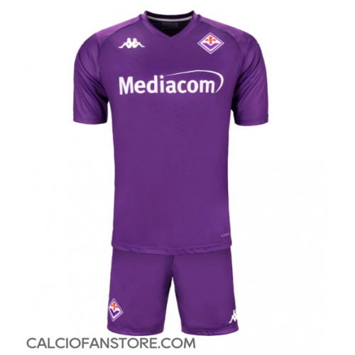 Maglia Calcio Fiorentina Prima Divisa Bambino 2024-25 Manica Corta (+ pantaloncini)